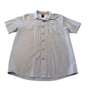 The North Face Mens Brown Gingham Short Sleeve Button Up Shirt Size M‎ Hiking